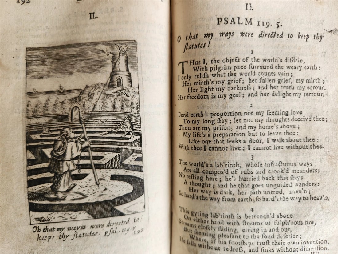 1634 ILLUSTRATED EMBLEM BOOK by Francis Quarles ANTIQUE in ENGLISH - 20