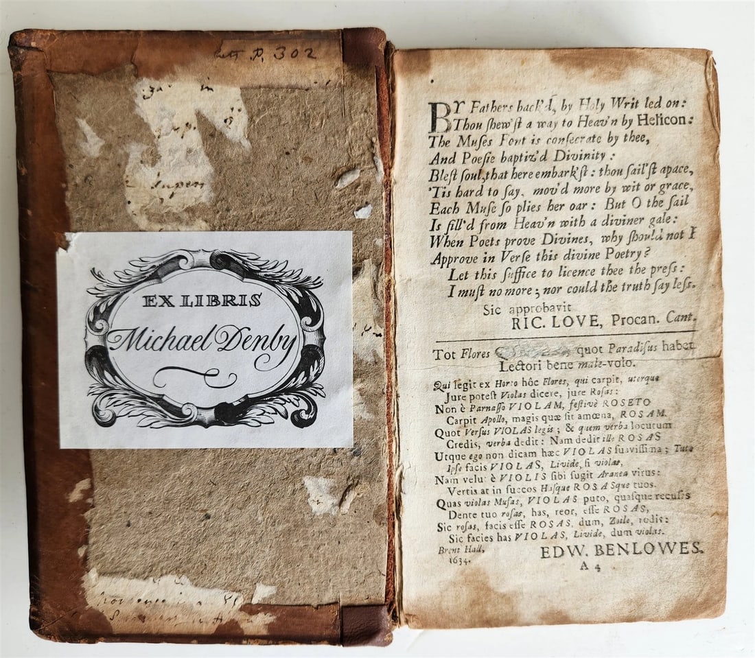 1634 ILLUSTRATED EMBLEM BOOK by Francis Quarles ANTIQUE in ENGLISH - 5