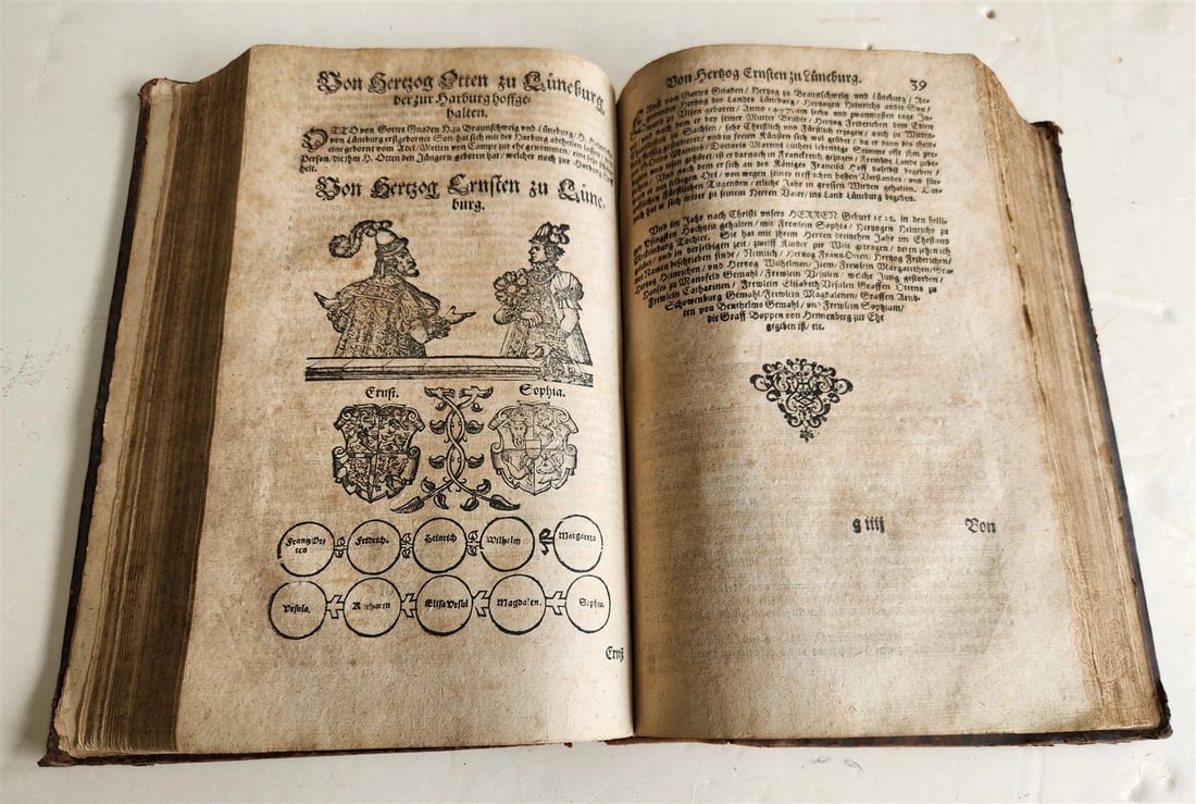 1584 GERMAN & ITALIAN HISTORICAL CHRONICLE ILLUSTRATED antique 16th cent. FOLIO - 15
