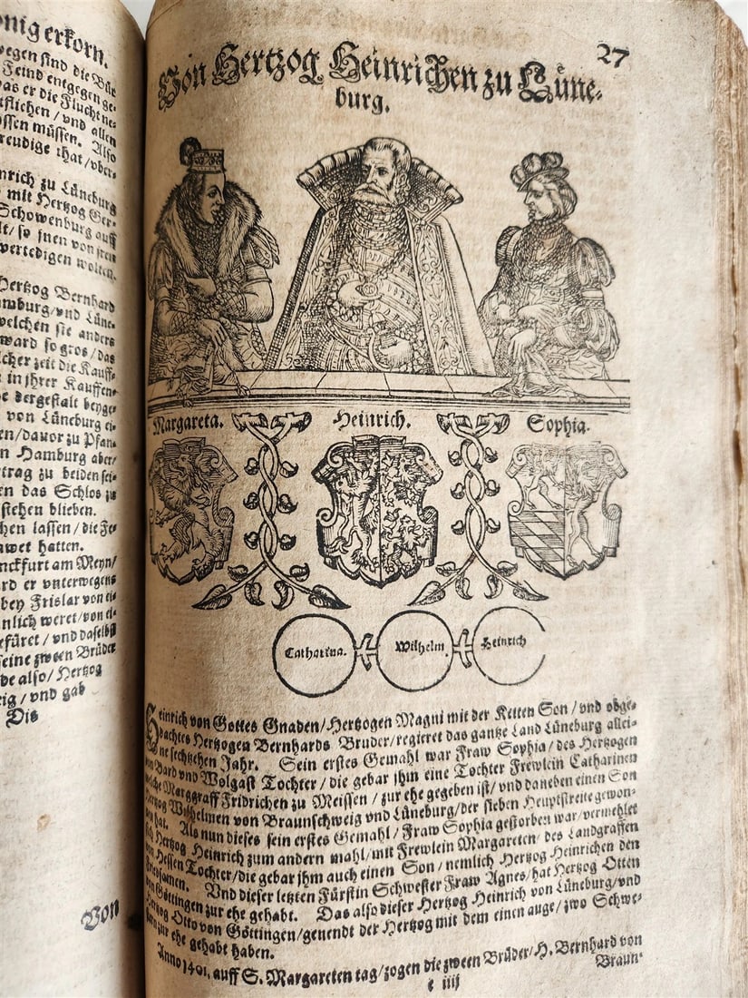 1584 GERMAN & ITALIAN HISTORICAL CHRONICLE ILLUSTRATED antique 16th cent. FOLIO - 17