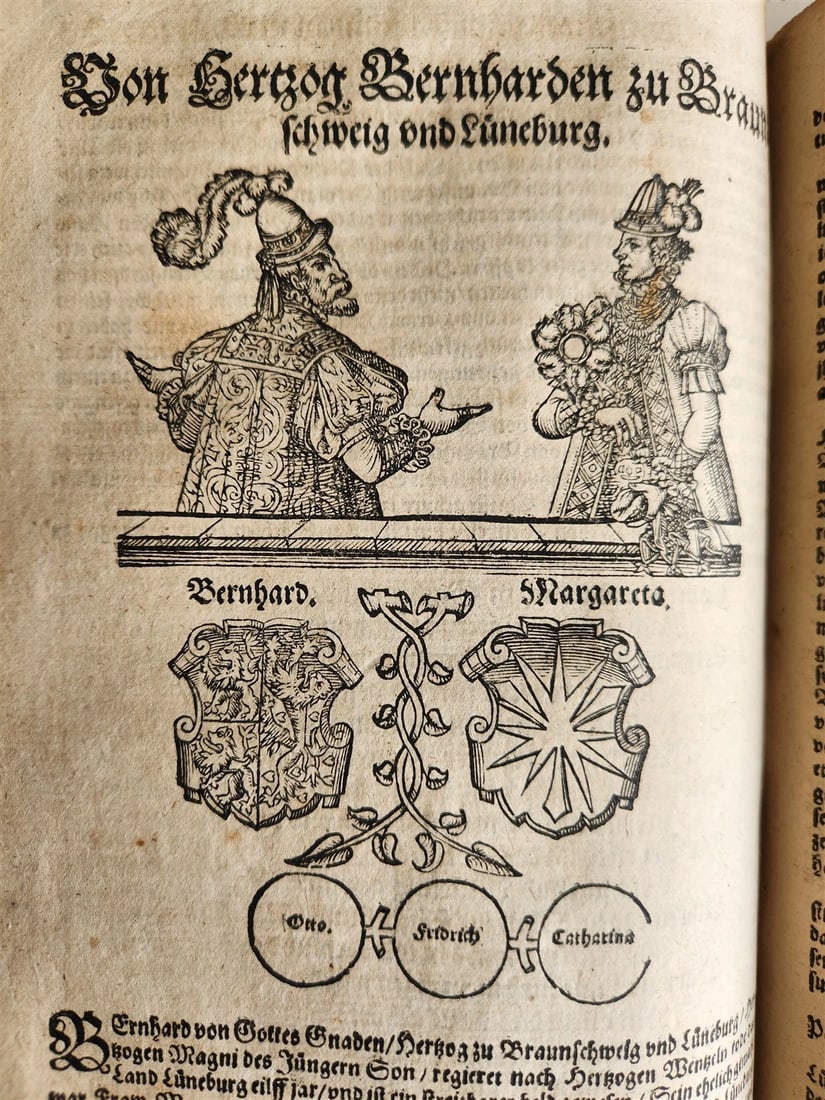 1584 GERMAN & ITALIAN HISTORICAL CHRONICLE ILLUSTRATED antique 16th cent. FOLIO - 18