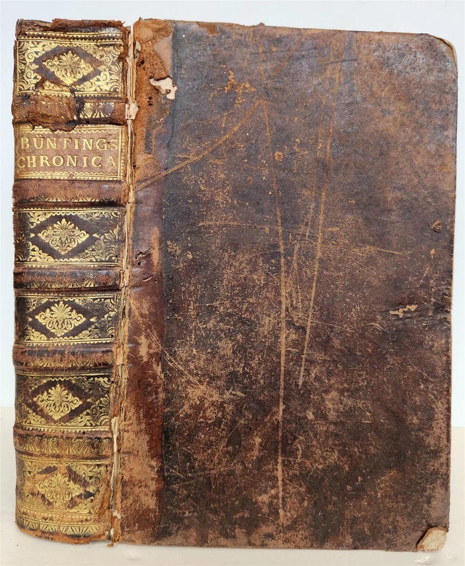 1584 GERMAN & ITALIAN HISTORICAL CHRONICLE ILLUSTRATED antique 16th cent. FOLIO - 3