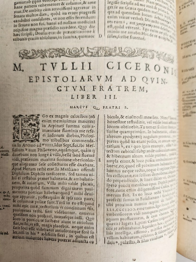 1588 CICERO antique 16th century Opera Omnia praeter hactenus vulgatam - 13
