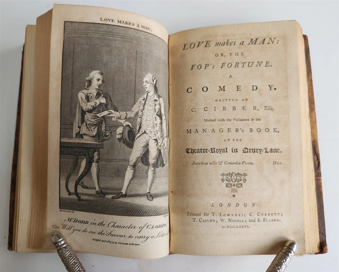1780s BRITISH THEATRE PLAYS COMEDIES antique in ENGLISH illustrated THEATER - 3