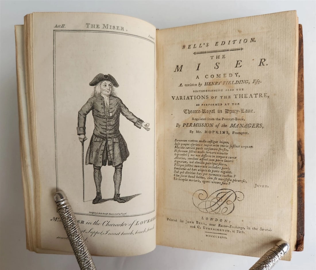 1780s BRITISH THEATRE PLAYS COMEDIES antique in ENGLISH illustrated THEATER - 4