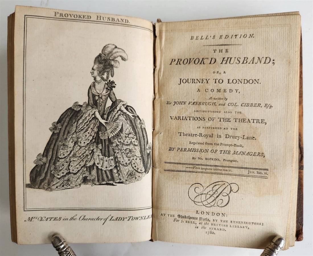1780s BRITISH THEATRE PLAYS COMEDIES antique in ENGLISH illustrated THEATER - 5