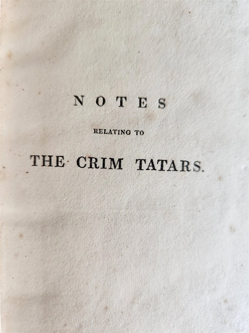 1821 CRIMEA TARTARS antique illustrated Notes of Crim Tartars Manners & Customs - 6