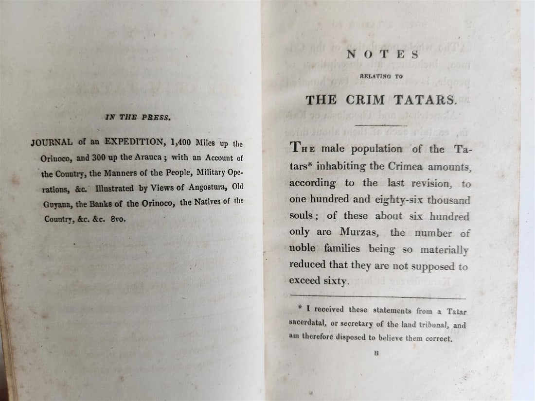 1821 CRIMEA TARTARS antique illustrated Notes of Crim Tartars Manners & Customs - 7