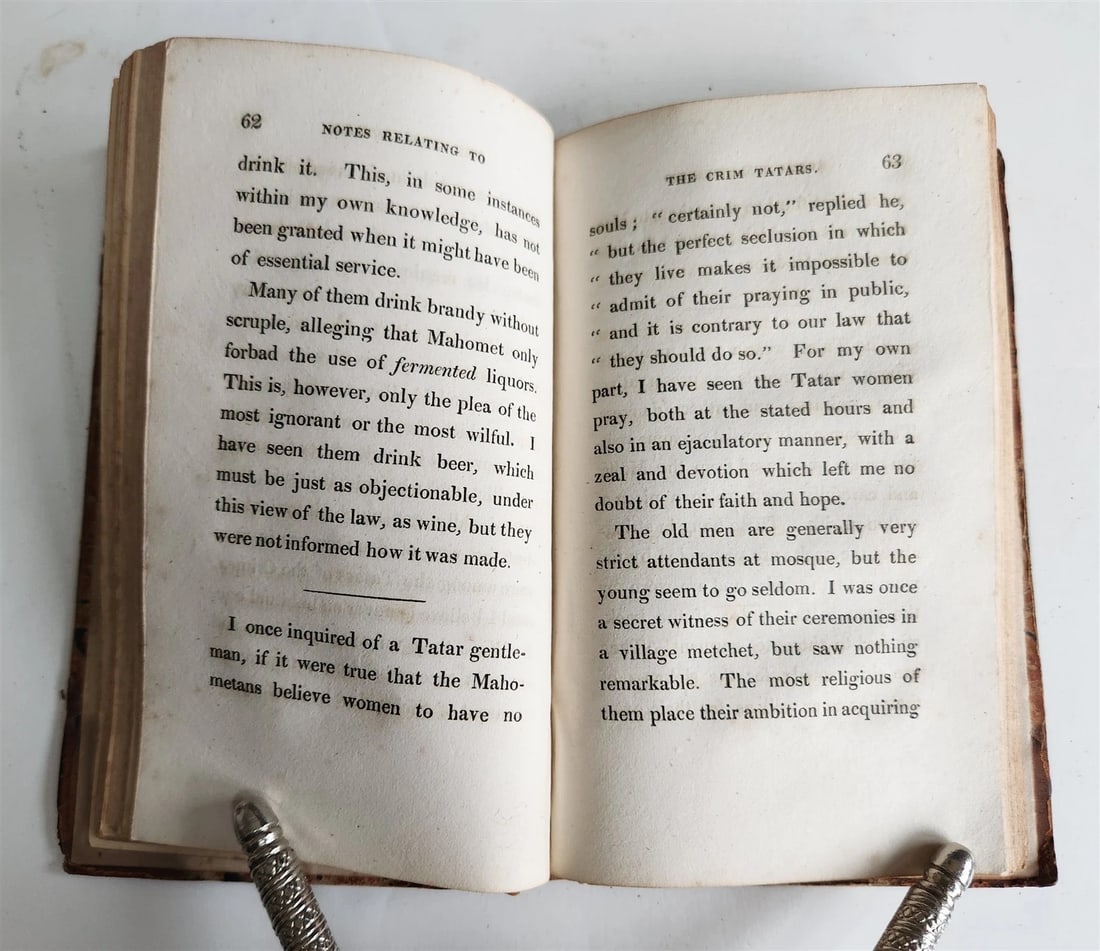 1821 CRIMEA TARTARS antique illustrated Notes of Crim Tartars Manners & Customs - 8