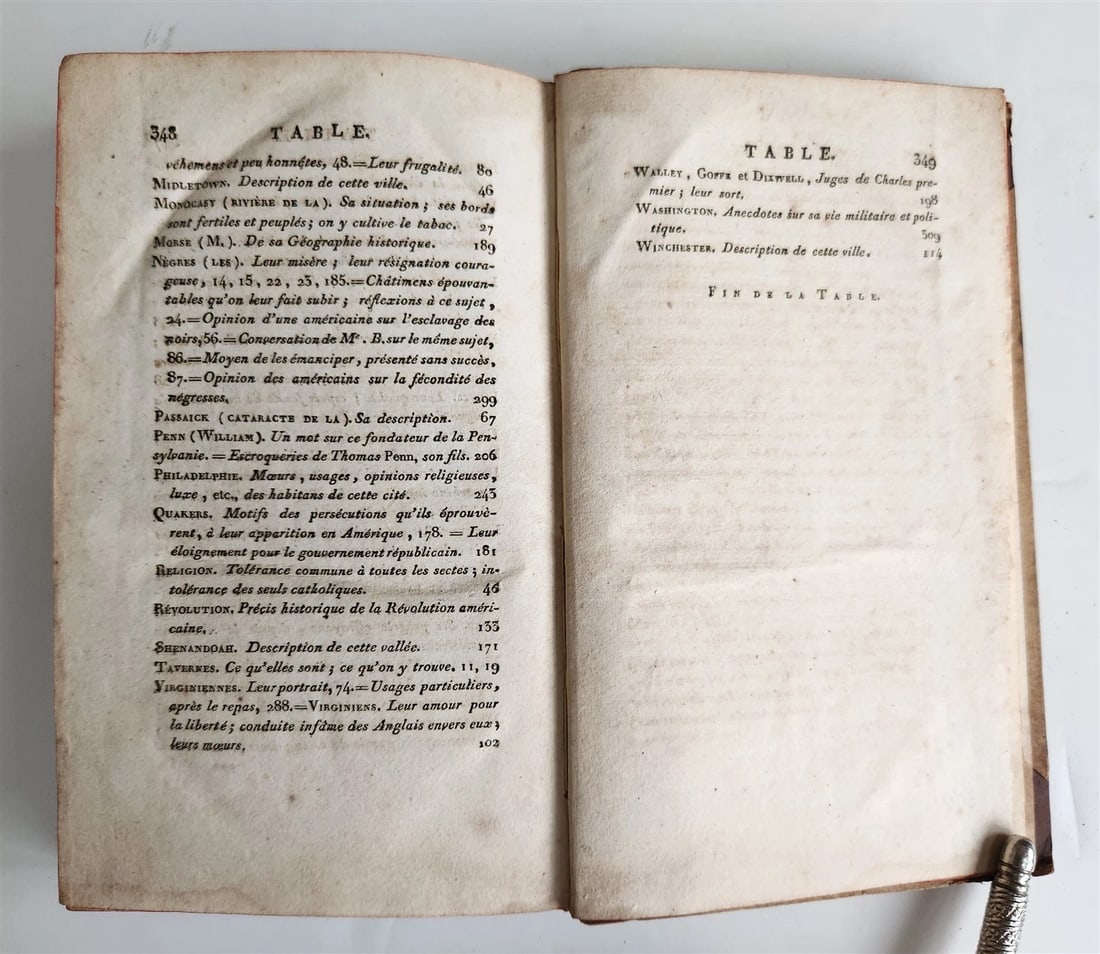 1793 TRAVEL to AMERICA antique Voyage dans lâ€™Interieur des Etats-Unis in FRENCH - 6