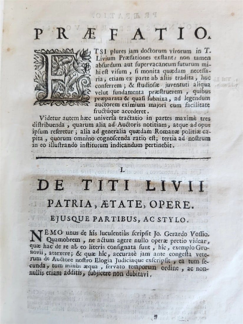 1714 ROMAN HISTORY by LIVY in LATIN antique 5 VOLUMES illustrated w/ map - 12