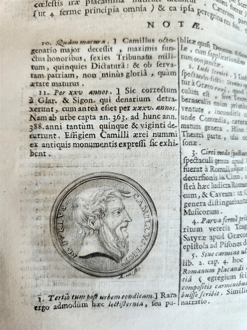 1714 ROMAN HISTORY by LIVY in LATIN antique 5 VOLUMES illustrated w/ map - 18