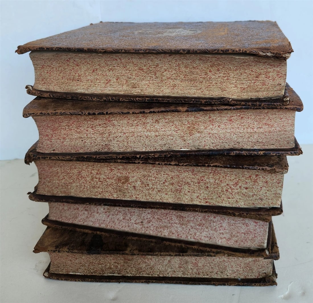 1714 ROMAN HISTORY by LIVY in LATIN antique 5 VOLUMES illustrated w/ map - 6