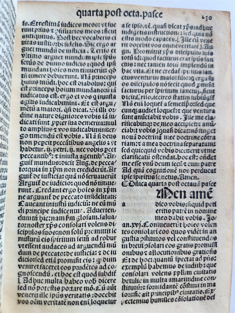1496 INCUNABULA THEOLOGY by ANTONIUS DE BITONTO antique 15th CENTURY - 11
