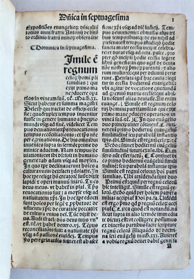 1496 INCUNABULA THEOLOGY by ANTONIUS DE BITONTO antique 15th CENTURY - 2