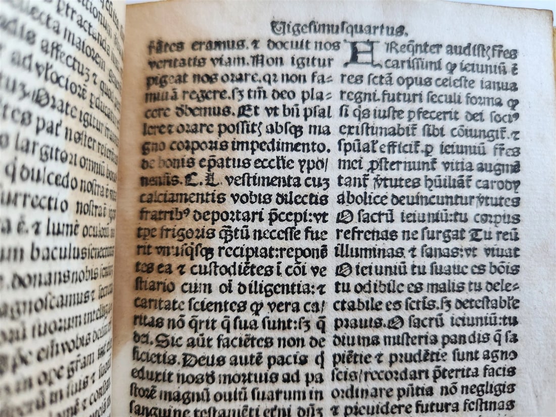 1518 POST-INCUNABULA ST.AUGUSTINE SERMONS antique 16th CENTURY vellum RARE - 10
