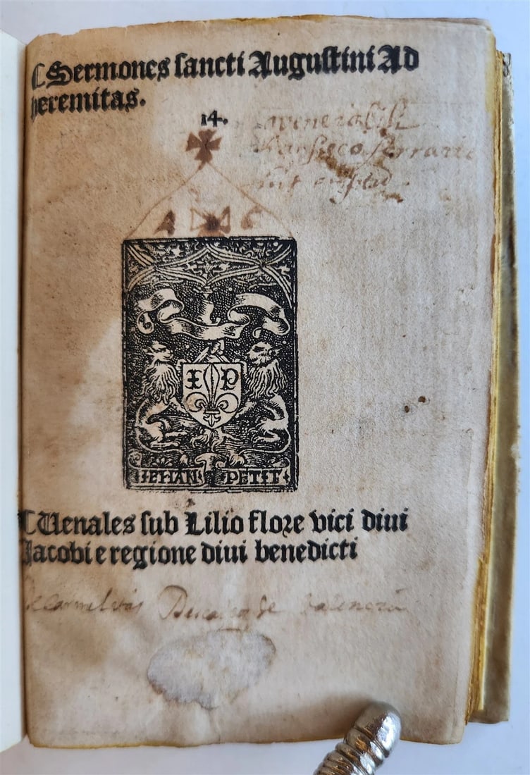 1518 POST-INCUNABULA ST.AUGUSTINE SERMONS antique 16th CENTURY vellum RARE (1 of 12)