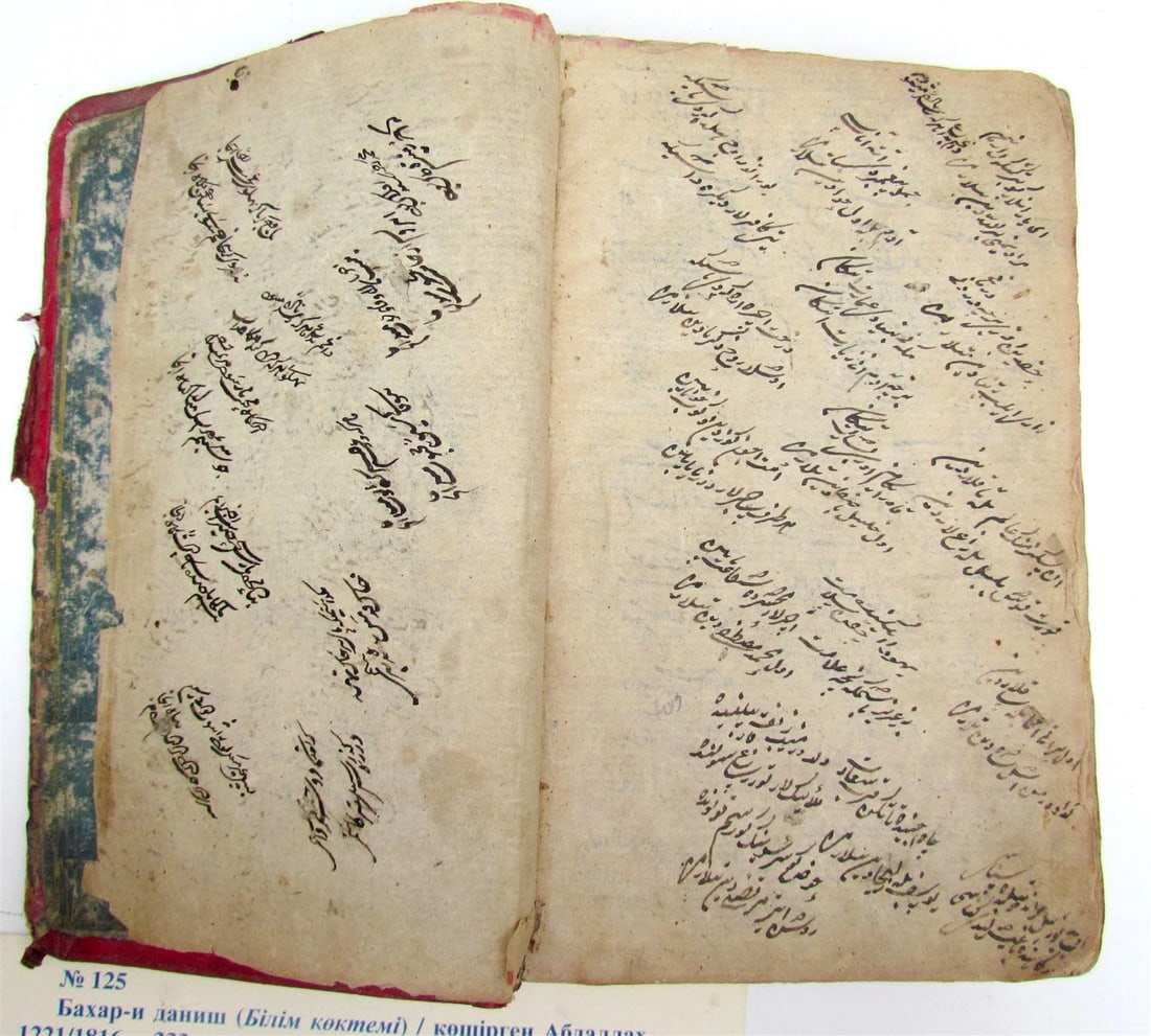1800 MANUSCRIPT BOOK antique Bahar-i Danish Spring of Knowledge in FARSI - 12