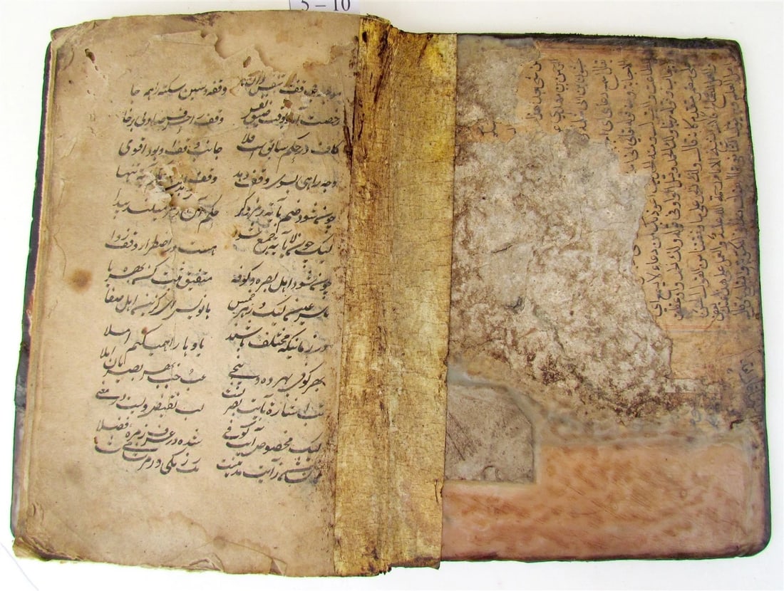 1750s ARABIC MANUSCRIPT antique ISLAMIC POETRY PROPHET MUHAMMAD HISTORY: Title: 1750s ARABIC MANUSCRIPT antique ISLAMIC POETRY PROPHET MUHAMMAD HISTORY Description: RISALE-I YADGAR HISTORY of PROPHET MOHAMMAD IN POETRY with COMMENTARIES in FARSI Not dated, circa middle of 