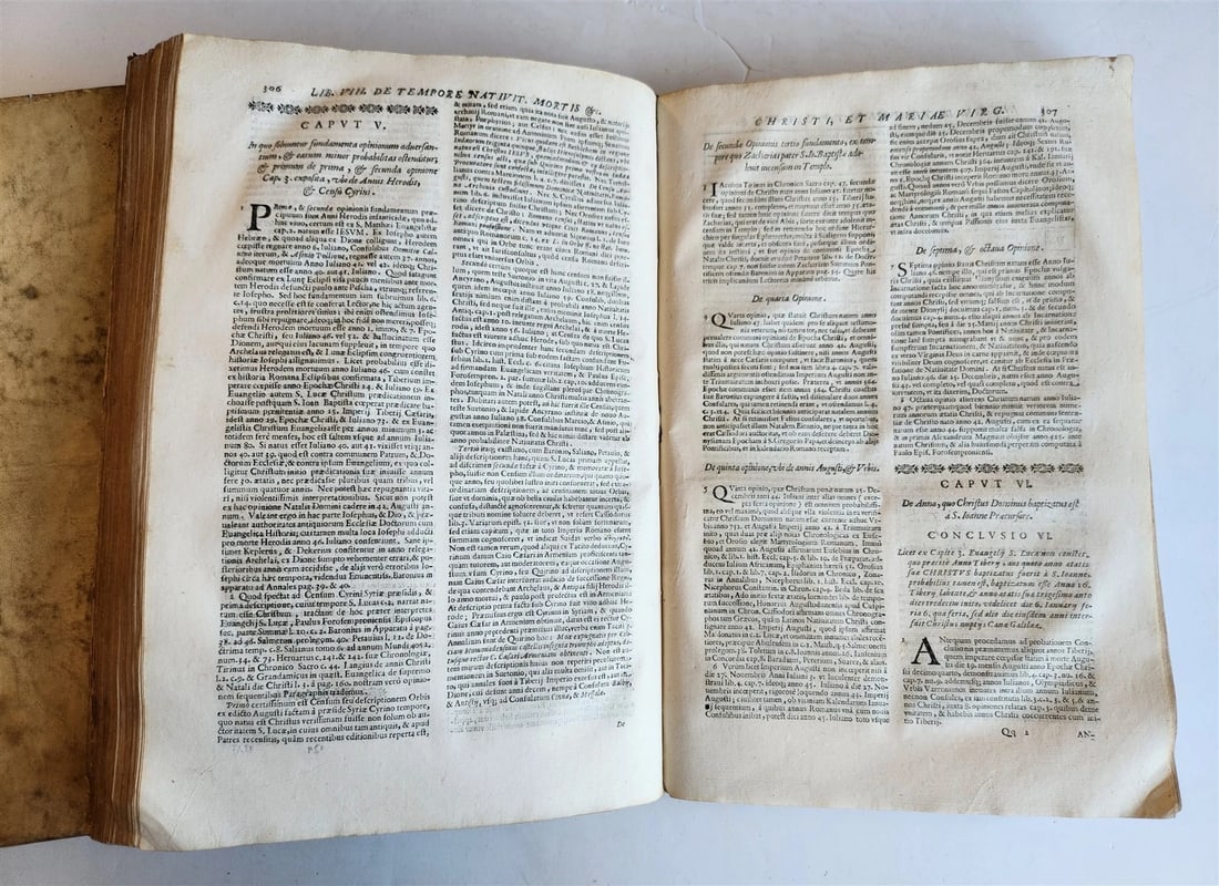 1669 CHRONOLOGIAE REFORMATAE by ASTRONOMER G. Riccioli antique 2 VELLUM FOLIOS - 10
