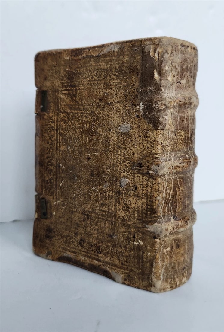 1588 THEOLOGY antique ILLUSTRATED w/ 93 WOODCUT ENGRAVINGS PIGSKIN BINDING - 5