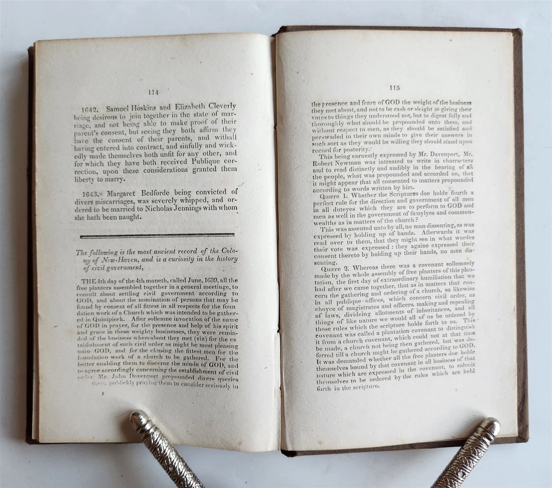 1822 CODE OF 1650 CONNECTICUT BLUE LAWS antique AMERICANA - 6
