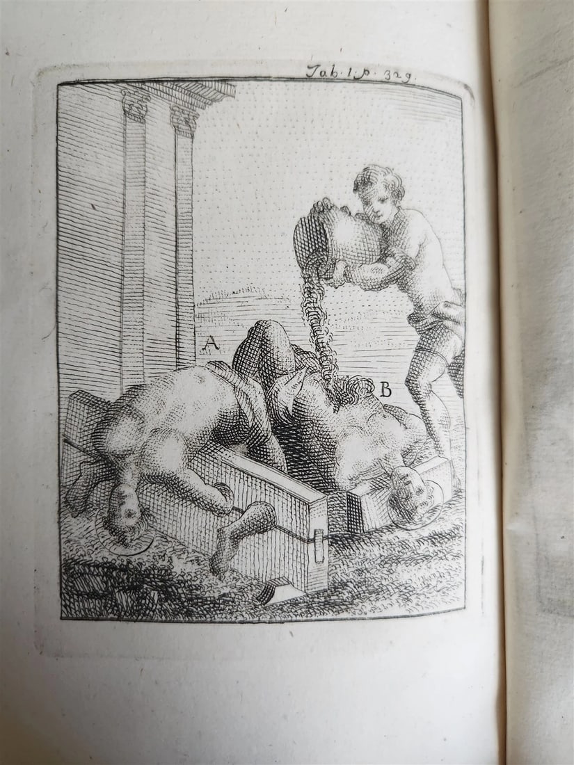 1753 ILLUSTRATED TORTURE & EXECUTION of EARLY CHRISTIANS antique 3 VOLS vellum - 14
