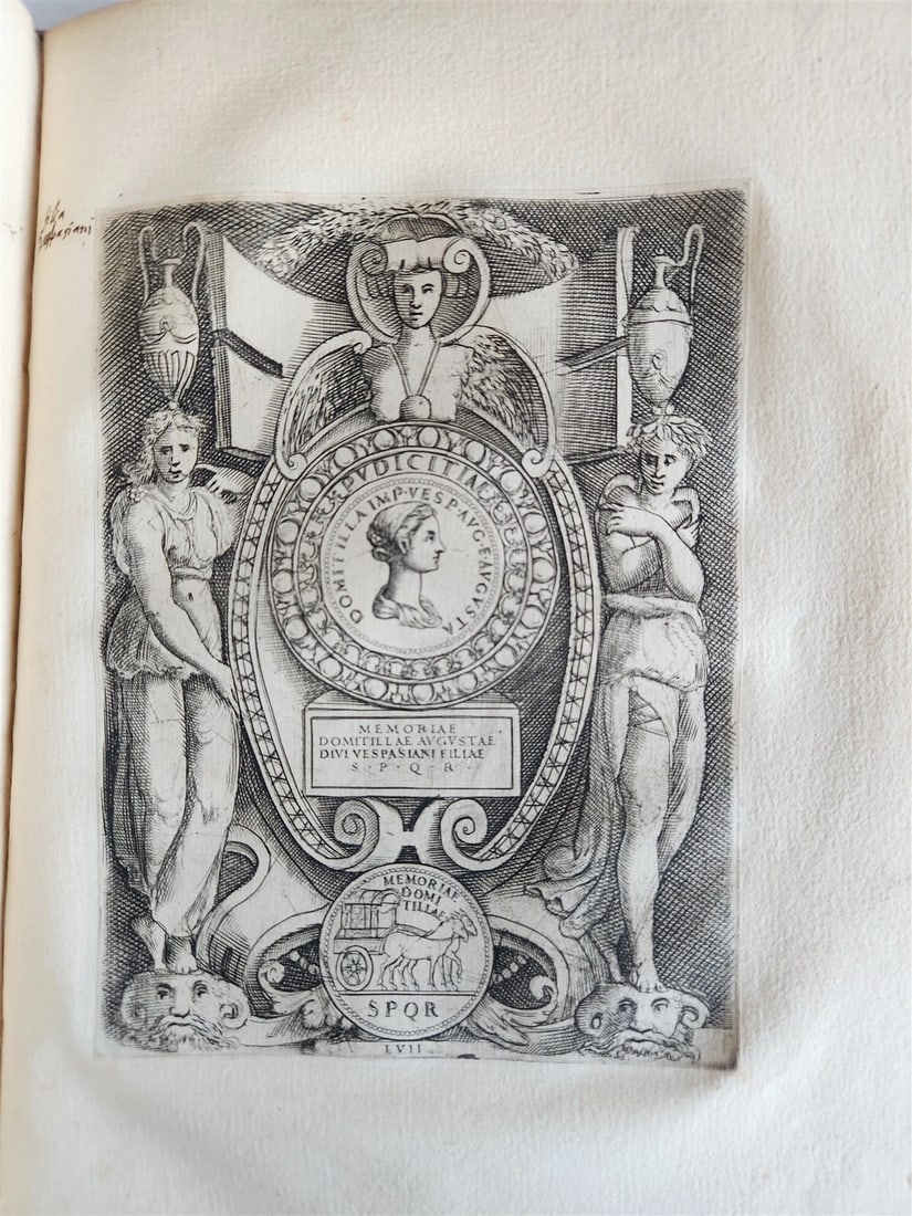 1600 ILLUSTRATED ROMAN EMPRESSES PORTRAITS antique 55 COPPER PLATES - 14