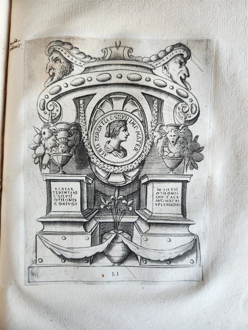 1600 ILLUSTRATED ROMAN EMPRESSES PORTRAITS antique 55 COPPER PLATES - 17