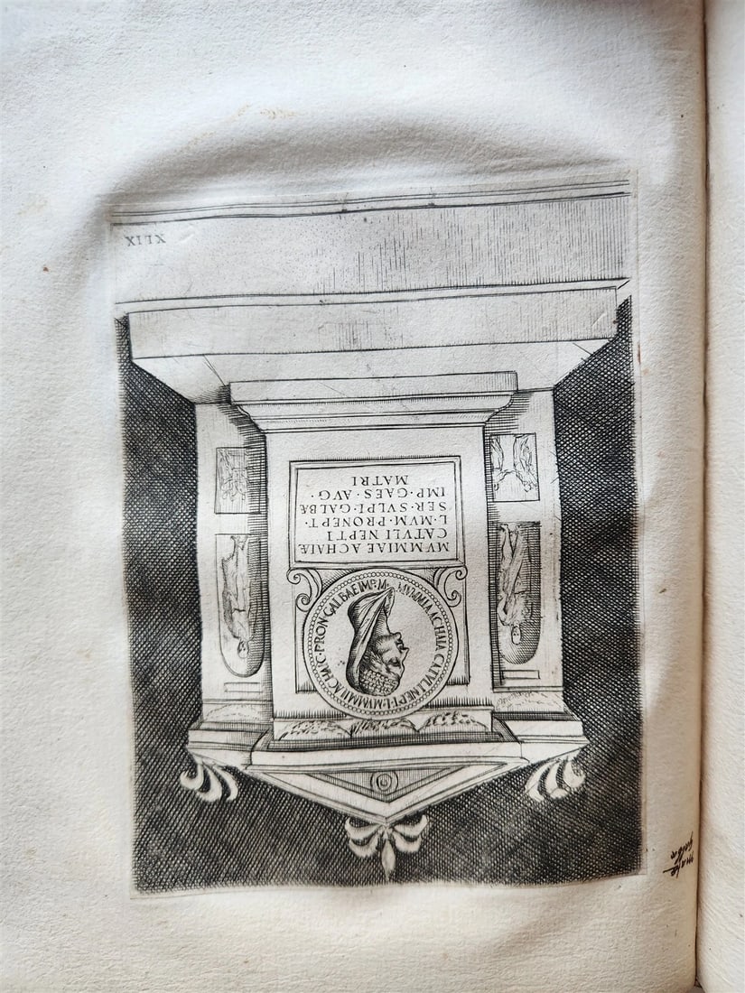 1600 ILLUSTRATED ROMAN EMPRESSES PORTRAITS antique 55 COPPER PLATES - 19
