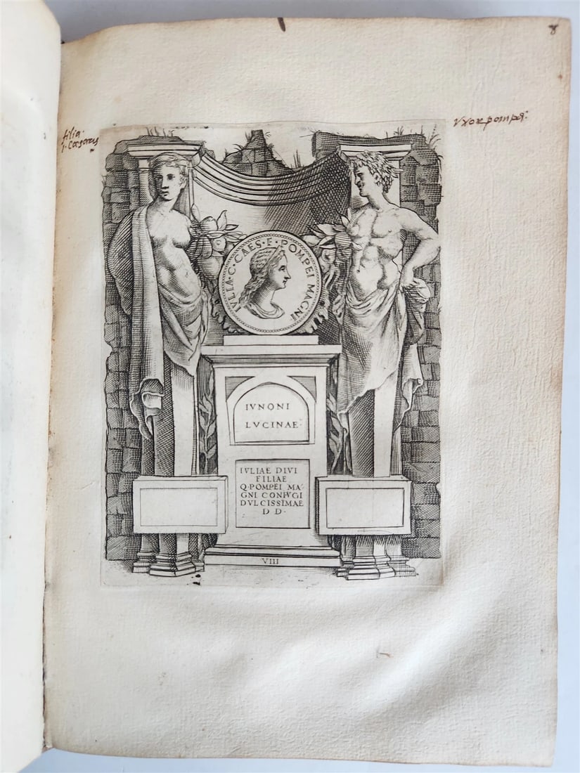 1600 ILLUSTRATED ROMAN EMPRESSES PORTRAITS antique 55 COPPER PLATES - 5