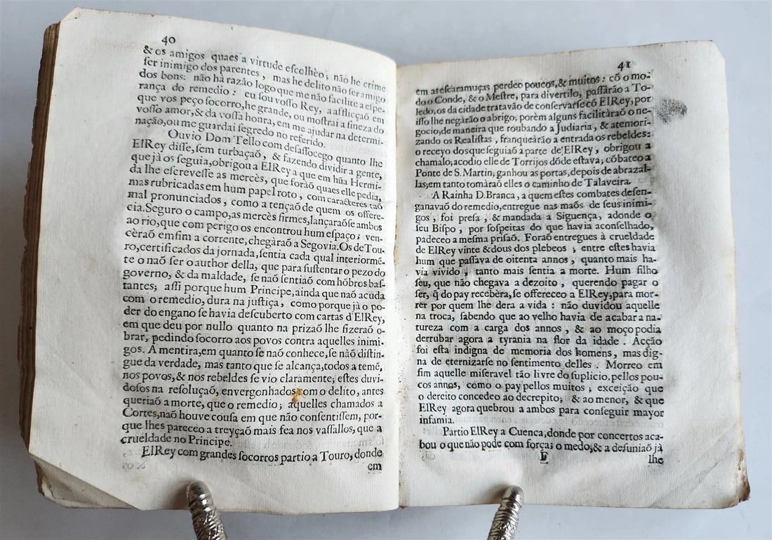 1666 KING PEDRO HISTORY in PORTUGUESE antique VELLUM BOUND w/ MANUSCRIPT SPINE - 5