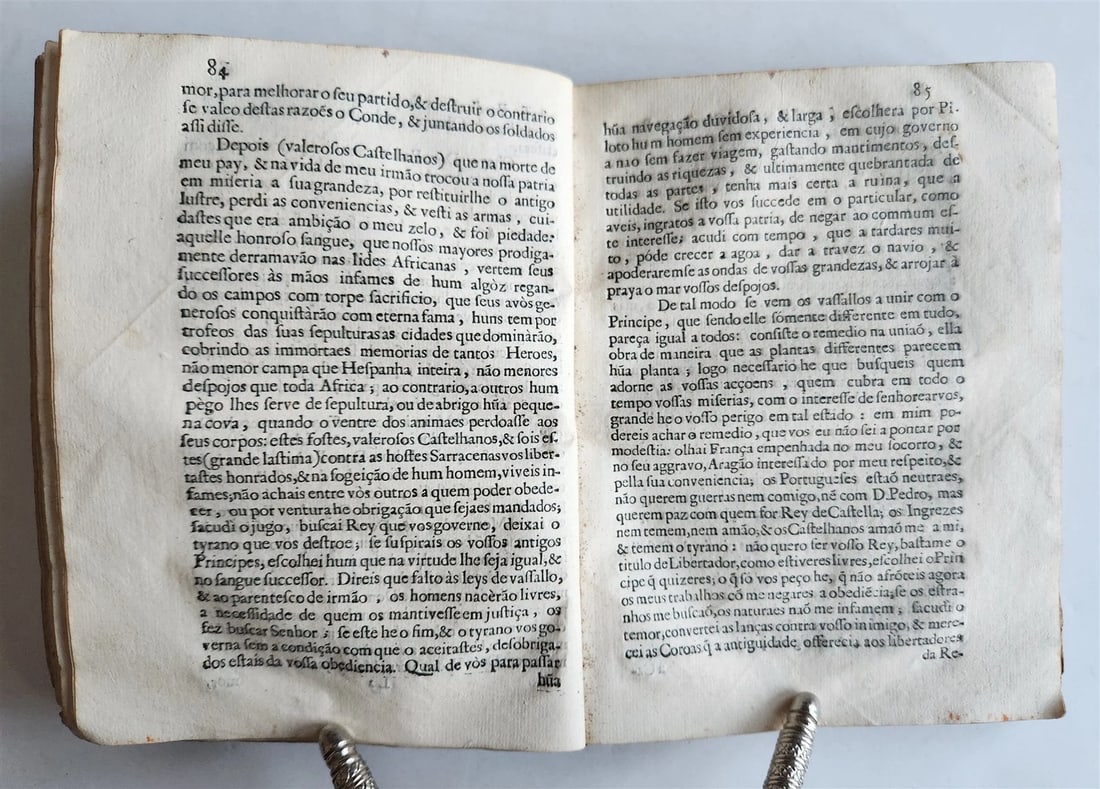 1666 KING PEDRO HISTORY in PORTUGUESE antique VELLUM BOUND w/ MANUSCRIPT SPINE - 6