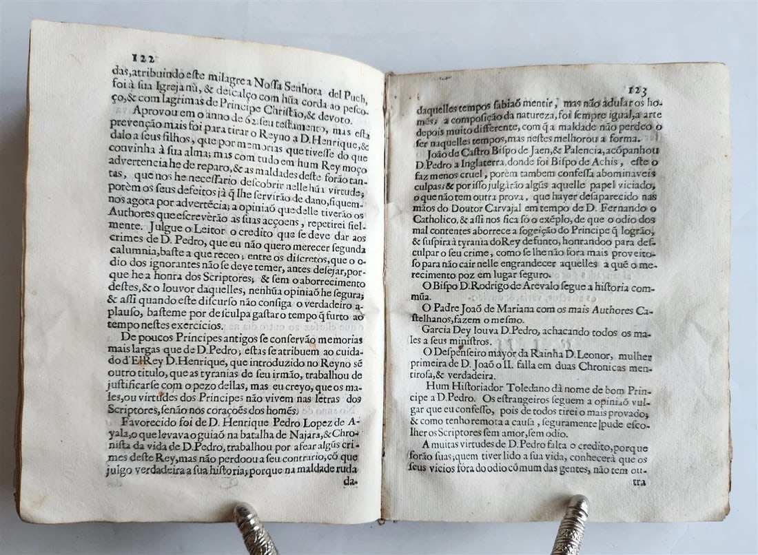 1666 KING PEDRO HISTORY in PORTUGUESE antique VELLUM BOUND w/ MANUSCRIPT SPINE - 7