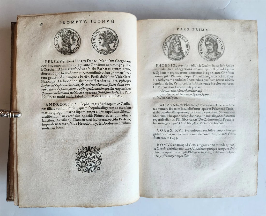 1578 NOTABLE MEN BIOGRAPHIES ILLUSTRATED antique Promtuarii iconum VELLUM 16th C - 10