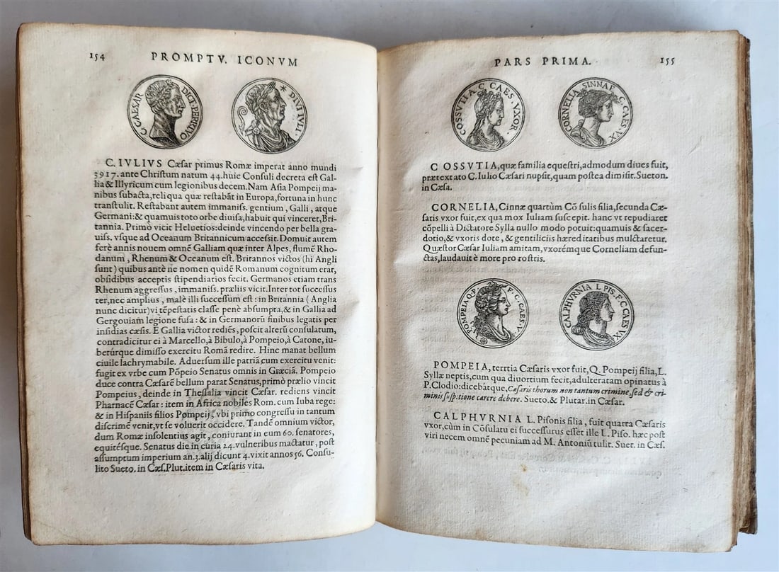 1578 NOTABLE MEN BIOGRAPHIES ILLUSTRATED antique Promtuarii iconum VELLUM 16th C - 14