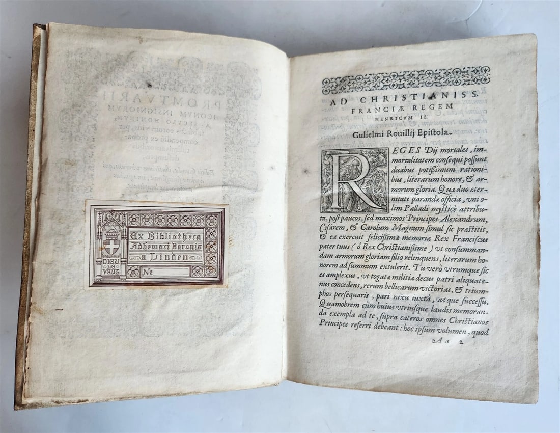 1578 NOTABLE MEN BIOGRAPHIES ILLUSTRATED antique Promtuarii iconum VELLUM 16th C - 4