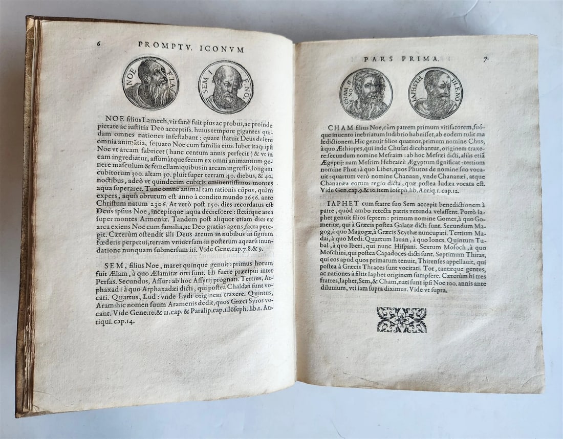 1578 NOTABLE MEN BIOGRAPHIES ILLUSTRATED antique Promtuarii iconum VELLUM 16th C - 5