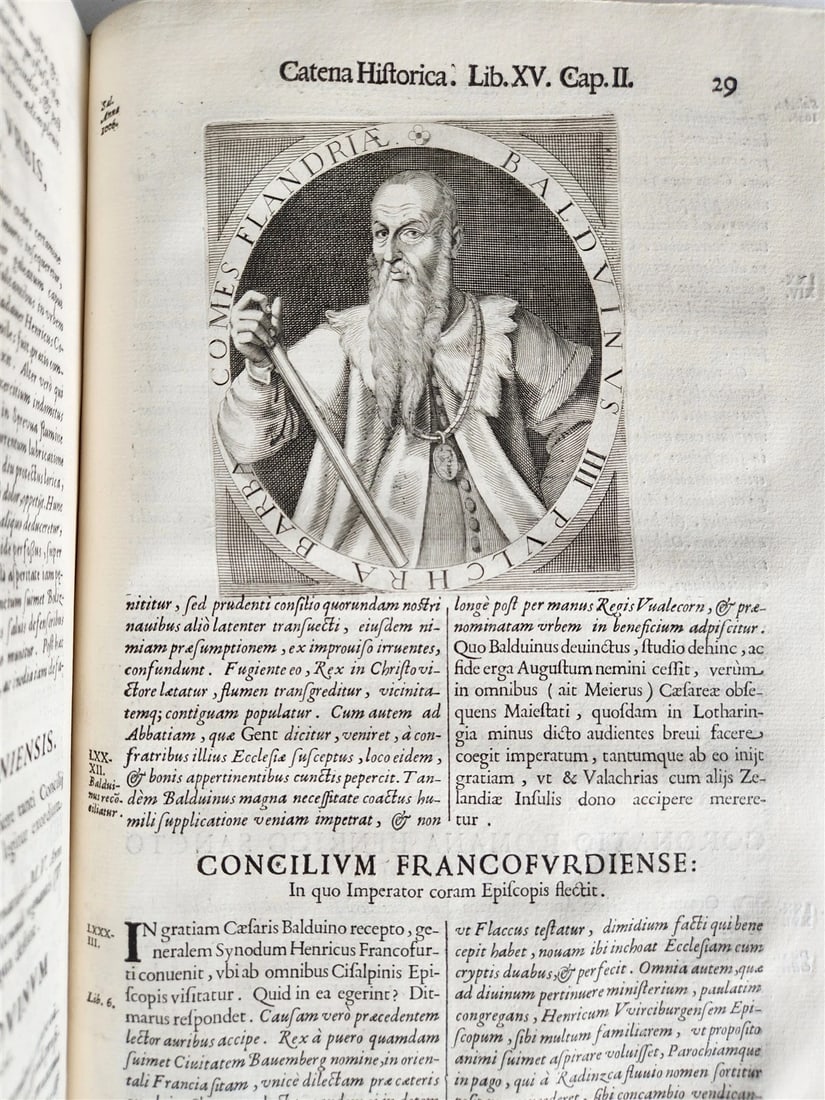 1673 SAXONY & BAVARIA HISTORY ILLUSTRATED FOLIO antique PIGSKIN BINDING - 7