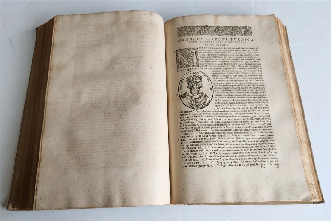 1601 HISTORY OF FRANCE LLUSTRATED FOLIO antique VELLUM De rebus gestis francorum - 11