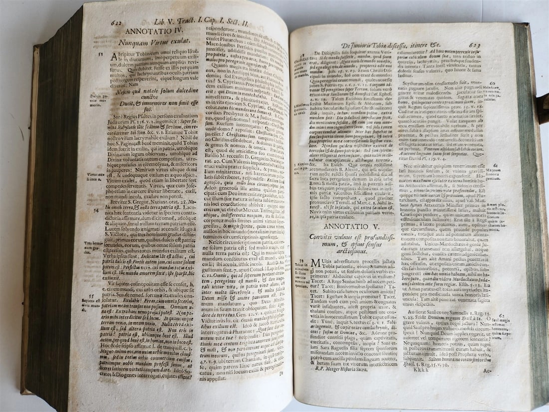 1700 SACRA de GENTIS HEBRAICAE GESTIS antique HAND TOOLED PIGSKIN BOUND FOLIO - 8