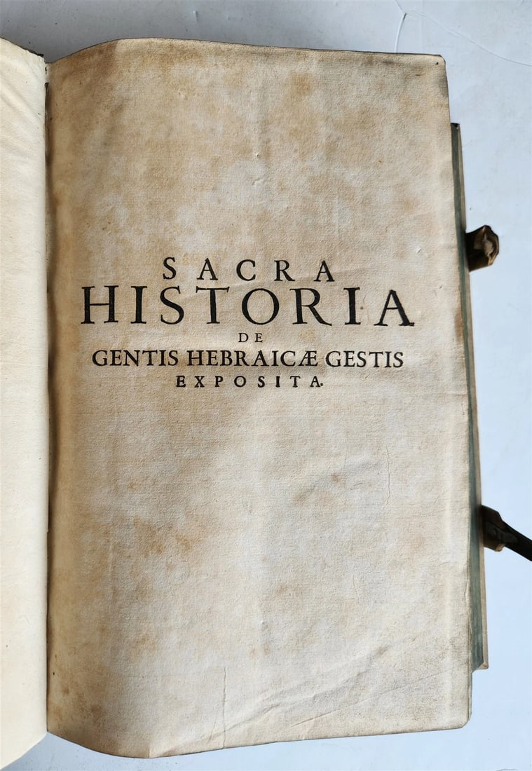 1700 SACRA de GENTIS HEBRAICAE GESTIS antique HAND TOOLED PIGSKIN BOUND FOLIO - 9