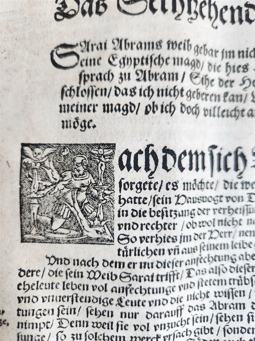 1558 MARTIN LUTHER WORKS PIGSKIN BOUND FOLIO in GERMAN antique - 13