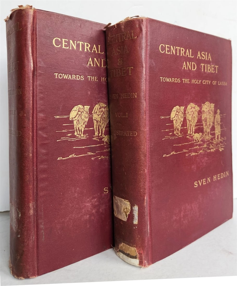 1903 CENTRAL ASIA & TIBET TOWARDS HOLY CITY of LASSA 2 VOLS antique ILLUSTRATED (1 of 20)