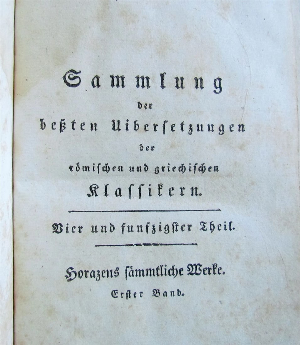 1801 HORACE WORKS in GERMAN antique - 3