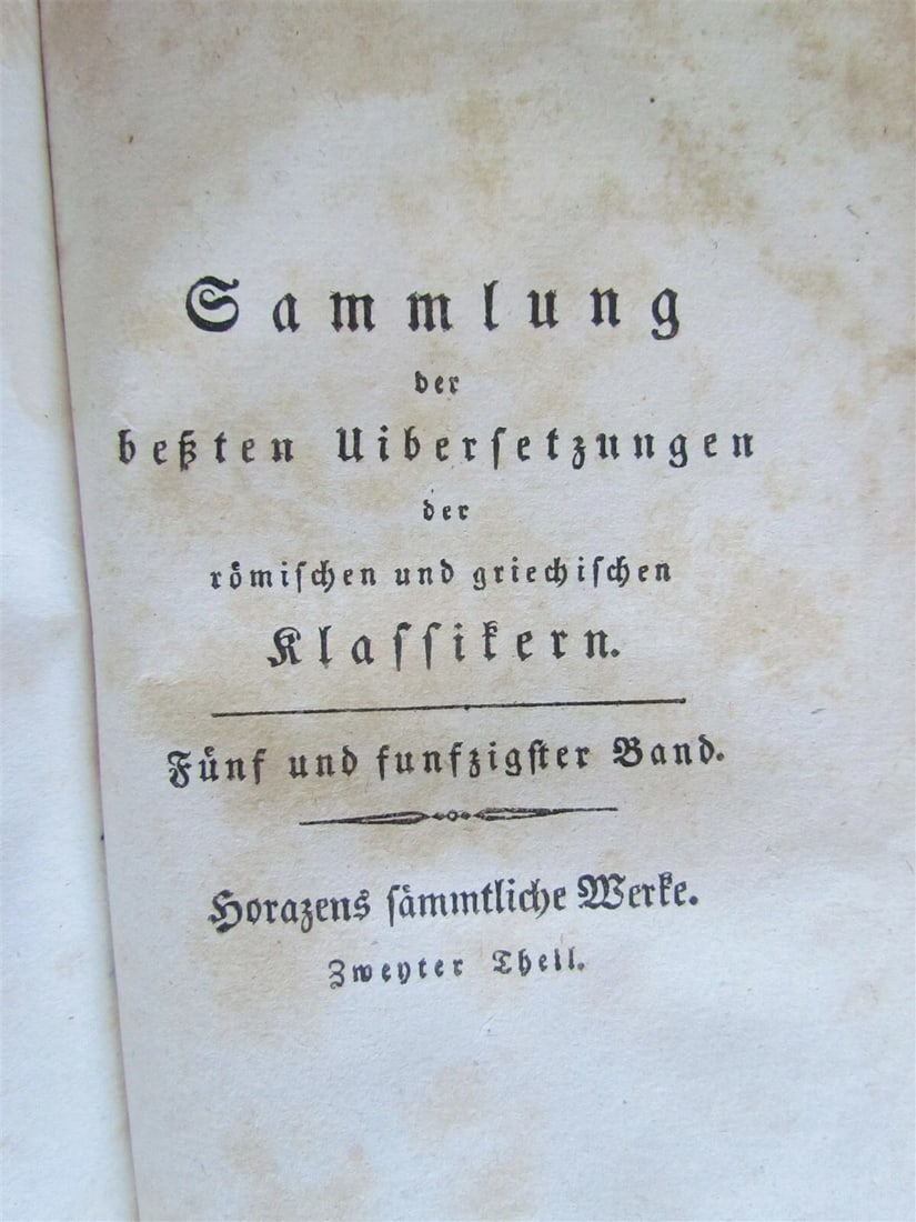 1801 HORACE WORKS in GERMAN antique - 6