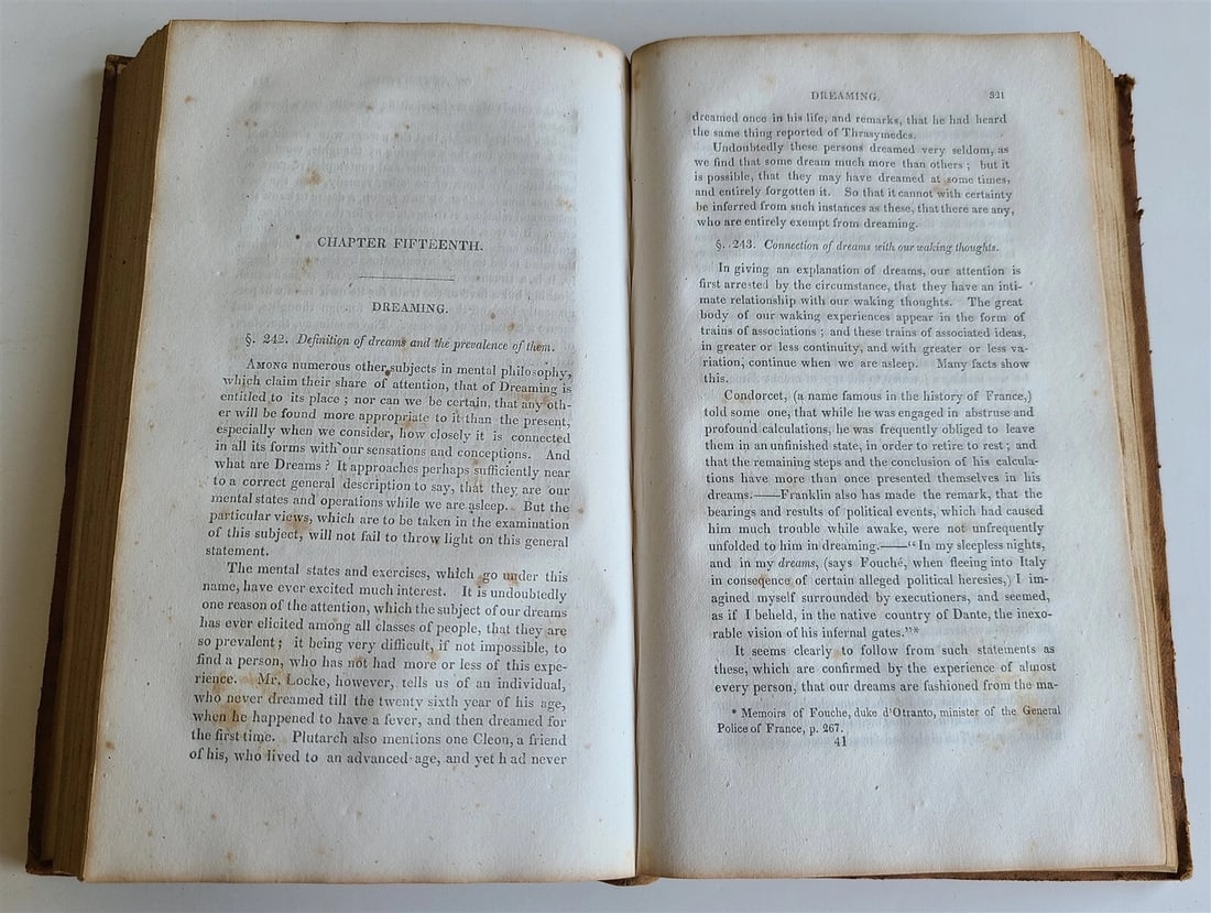 1832 ELEMENTS of MENTAL PHILOSOPHY by THOMAS UPHAM antique Boston - 4