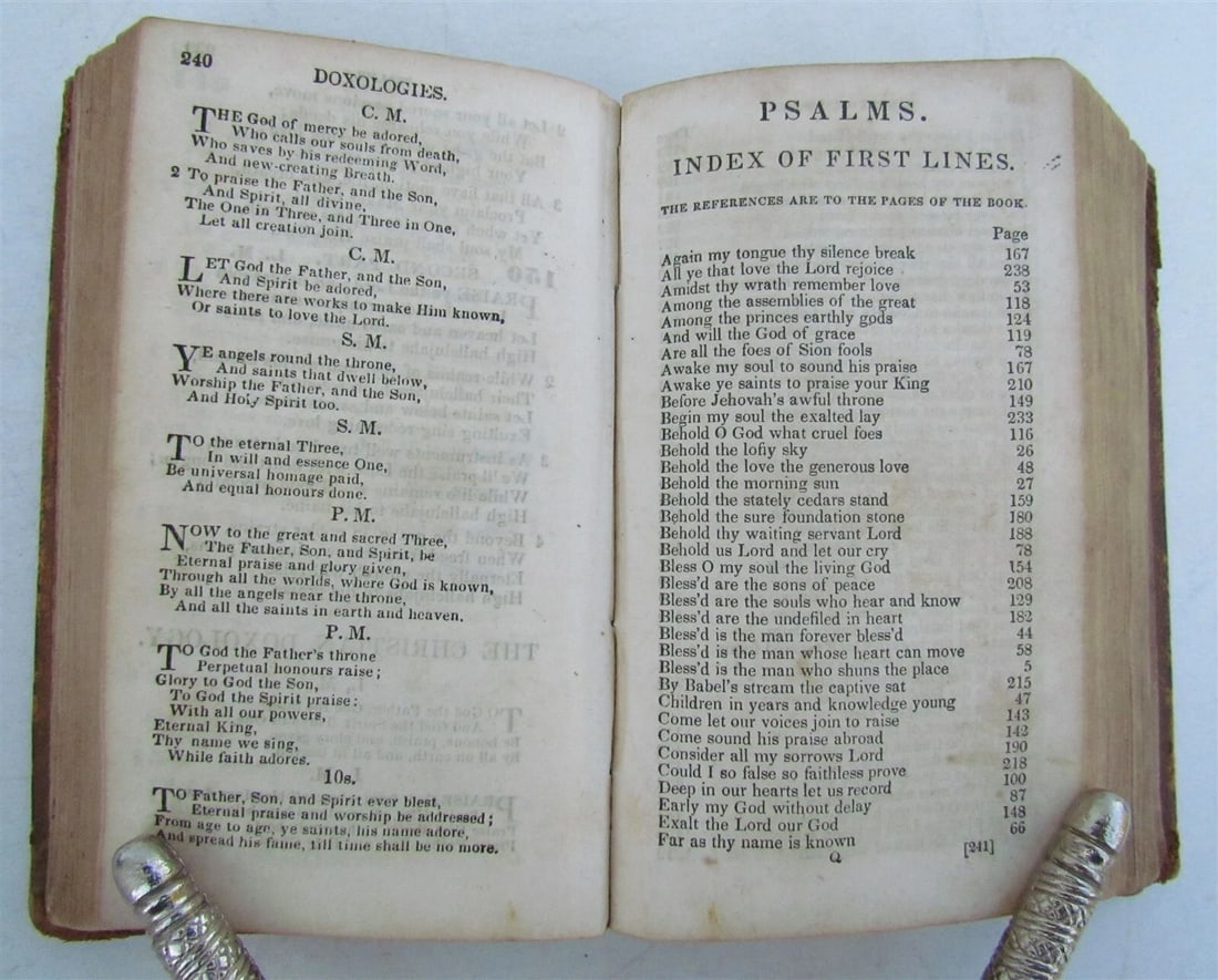 1850s PRESBYTERIAN CHURCH PSALMS & HYMNS antique PHILADELPHIA AMERICANA - 4