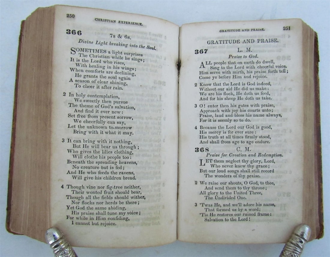 1850s PRESBYTERIAN CHURCH PSALMS & HYMNS antique PHILADELPHIA AMERICANA - 5