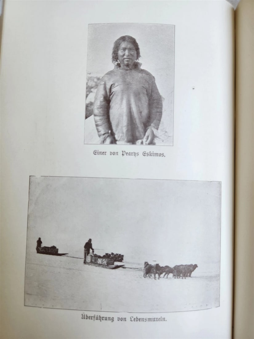 1910 DISCOVERY of NORTH POLE by ROBERT PEARY in GERMAN antique ILLUSTRATED - 18